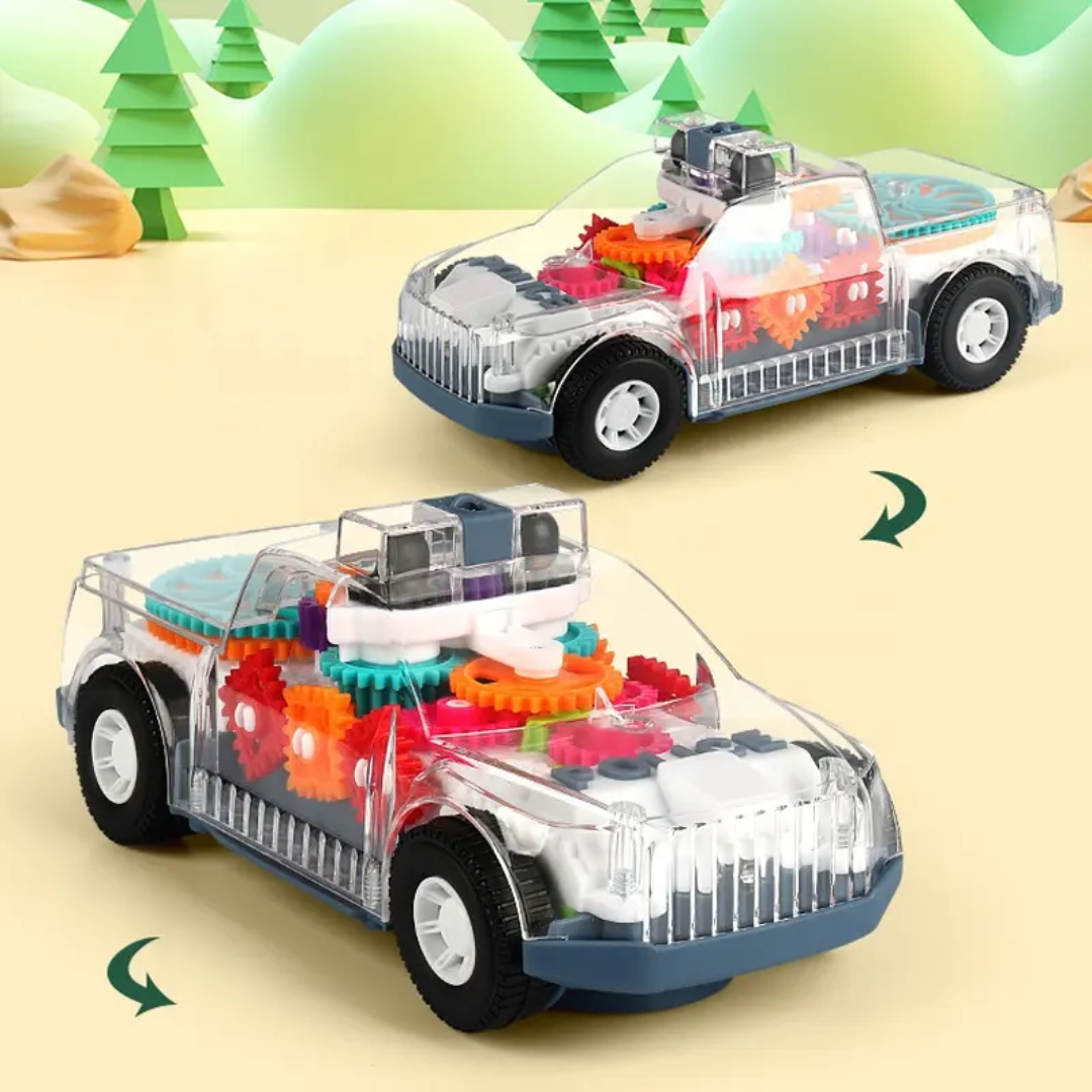 Transparent Police Gear Car