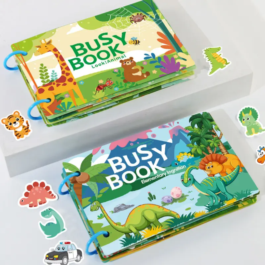 Montessori Reusable Sticker Busy Book Set for Kids