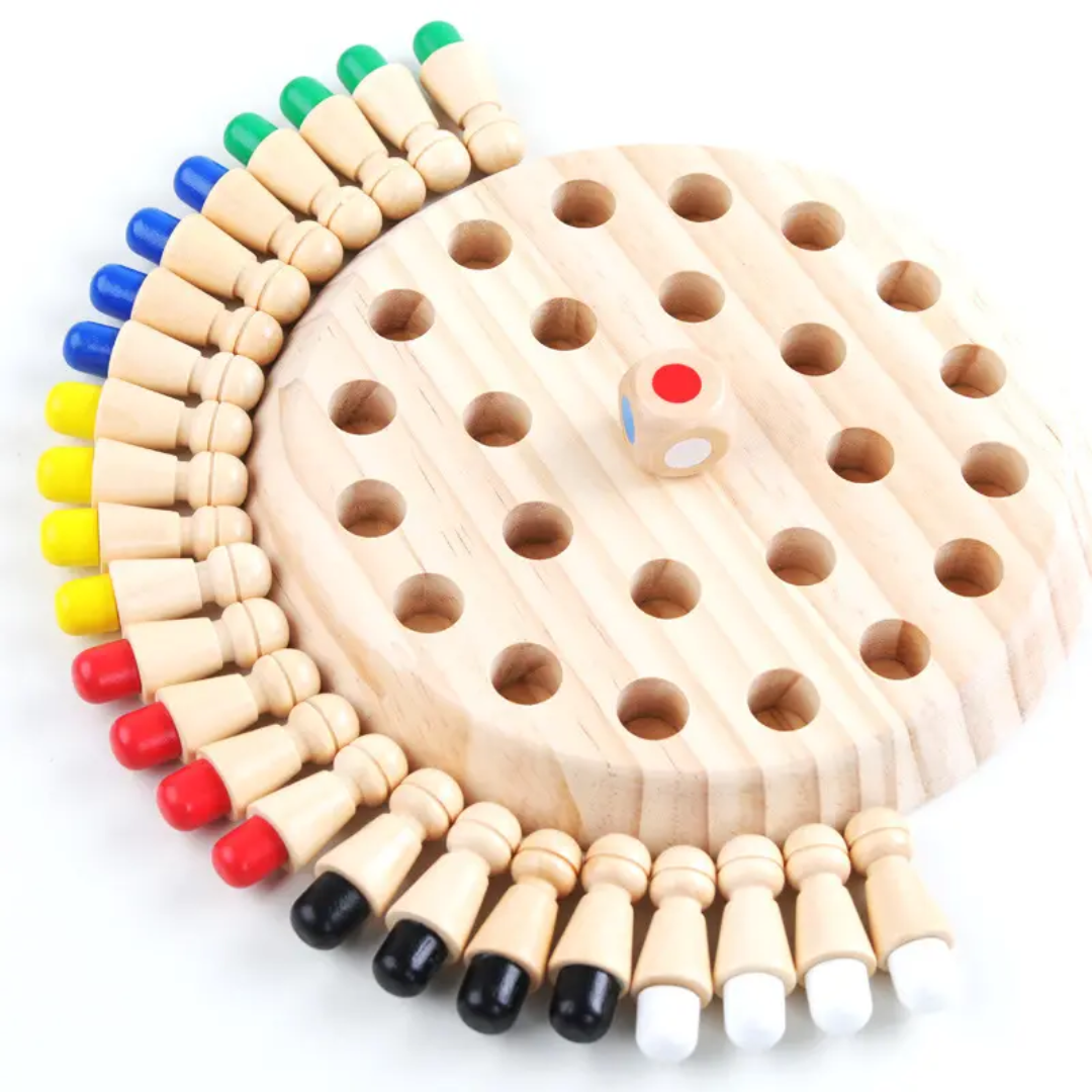 Wooden Memory Chess Game for Kids (Color Cognitive Board Game)