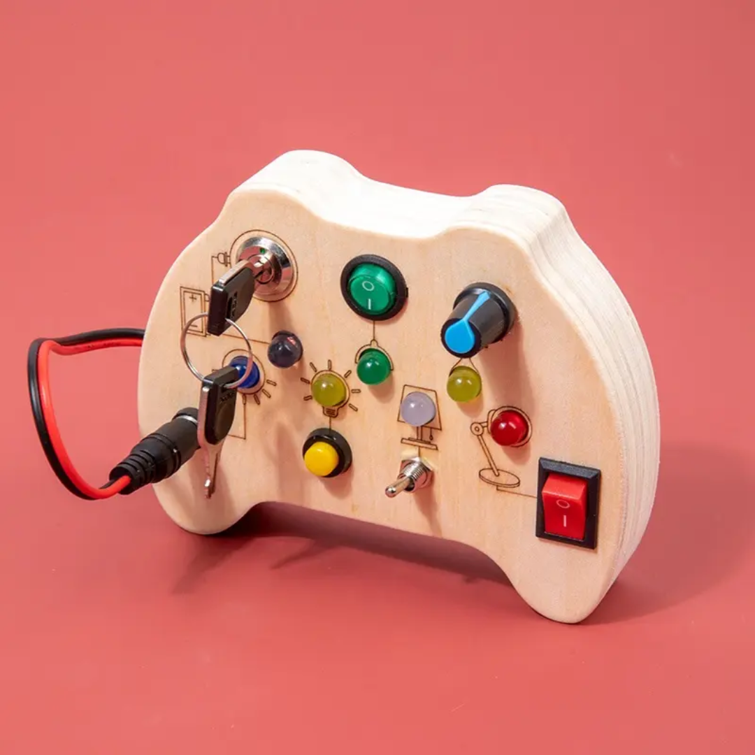 Montessori Wooden Controller Switch Busy Board Toy for Toddlers