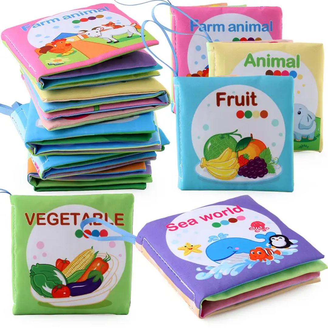 Sensory Early Learning Baby Cloth Book Set