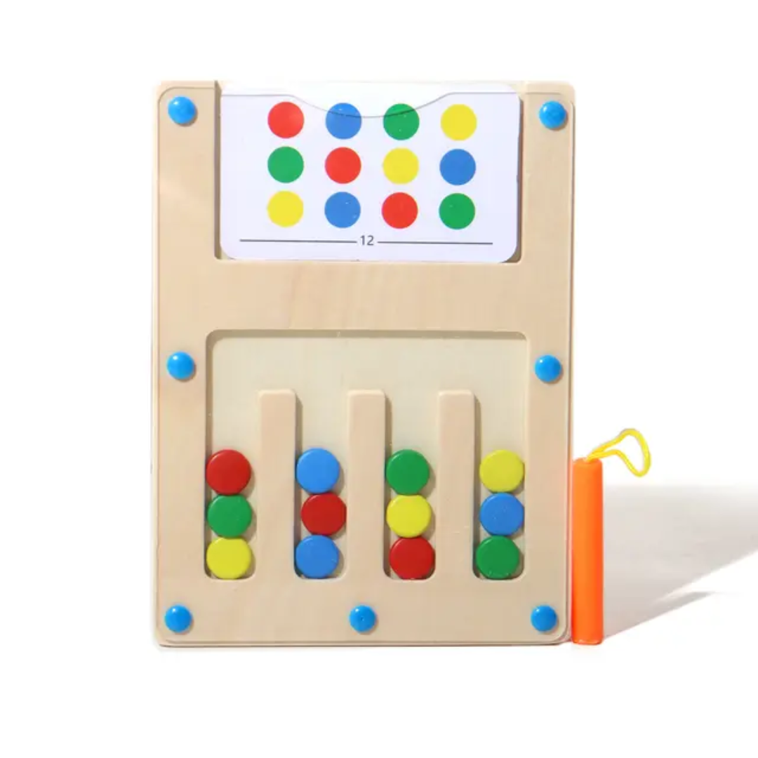Wooden Magnetic Color Matching Maze Board & Pen Control Training Toy for Kids 